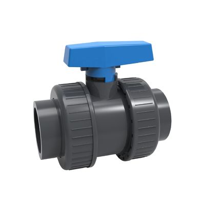 qualità  PP Ball PVC Double Union Ball Valve for 1 Inch Pipe 1.0MPA Pressure and EPDM O-ring fabbrica