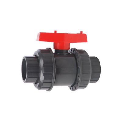 Spessore standard 2 pollici di plastica doppia True Union PVC valvole a sfera con maniglia ABS