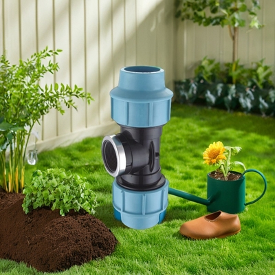 20-110MM PN16 Spagna Tipo PP Compressione Tee Drip Fitting Forgiato con connessione flange