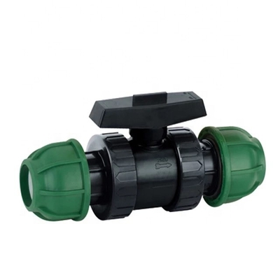 Plastico per irrigazione a goccia PP Tee Compressione con tecnica forgiata e testa rotonda