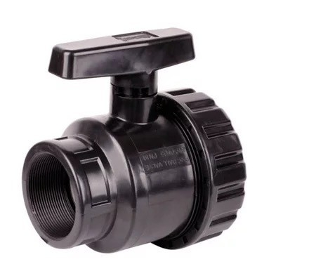 Fabbricazione Valvole a sfera in PVC nero 50 mm Maschio femmina Servizio di stampaggio 1.0MPA Pressione