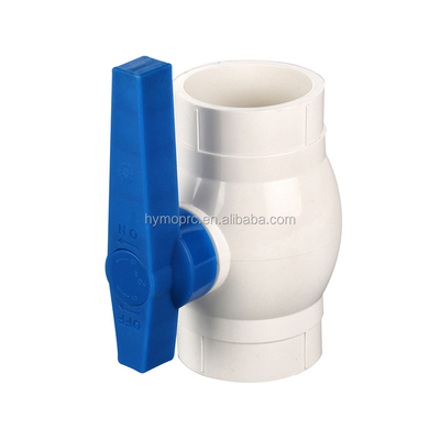 Servizio di lavorazione dello stampaggio Valvola a sfera in PVC da 1/2 pollice standard ASTM/DIN con maniglia gialla