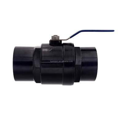 Personalizza Valvola a sfera in PVC in colore nero da 1,5 pollici con servizio e materiale OEM