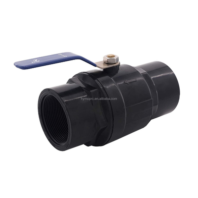 Personalizza Valvola a sfera in PVC in colore nero da 1,5 pollici con servizio e materiale OEM