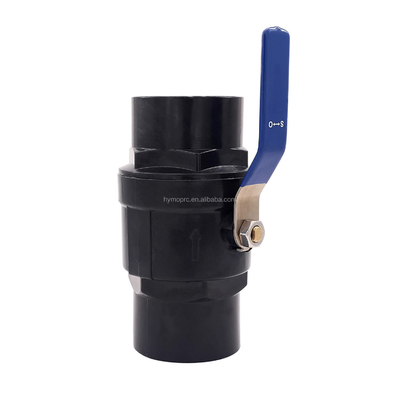 Personalizza Valvola a sfera in PVC in colore nero da 1,5 pollici con servizio e materiale OEM
