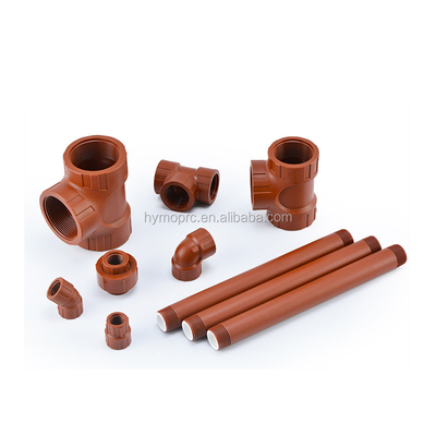 Fittings idraulici PPH Fittings di tubi con lunghezza standard e tipo di filo NPT BSP BSPT