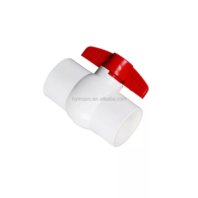 Valvola a sfera ottagonale in PVC di lunghezza standard con presa 1/2 e valvole in plastica ANSI