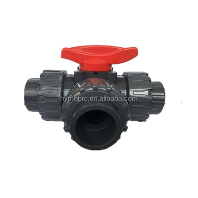 DN50 Valvola a sfera a 3 vie in PVC fabbricata da fornitori leader per la categoria Valvole a sfera