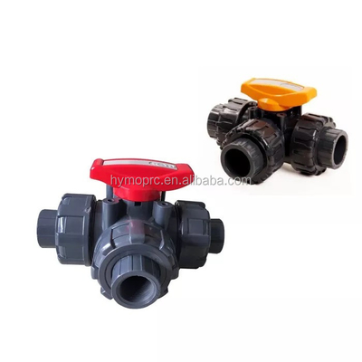 DN50 Valvola a sfera a 3 vie in PVC fabbricata da fornitori leader per la categoria Valvole a sfera