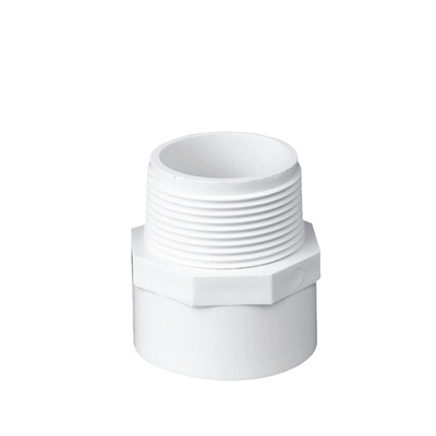 Spessore standard Fitture di tubi in PVC per piscina Testa rotonda bianca NPT BSP BSPT Tipo di filo