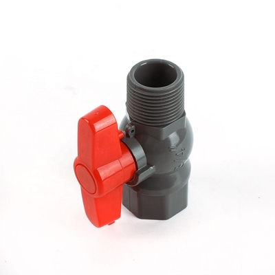Valvola a sfera in PVC da 3/4 pollici con maniglia lunghezza standard