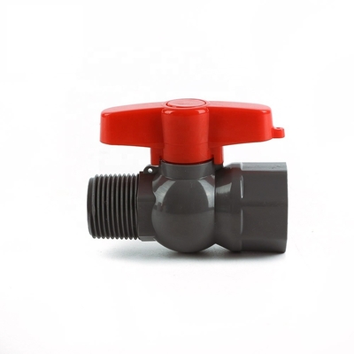 Valvola a sfera in PVC da 3/4 pollici con maniglia lunghezza standard