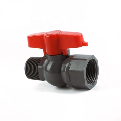 Valvola a sfera in PVC da 3/4 pollici con maniglia lunghezza standard