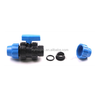 32 mm Colore blu Fittings e valvole di compressione PP per irrigazione Bianco Grigio