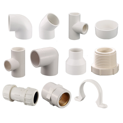Fitting per tubi in PVC SCH40 con connettore a gomito a 4 vie in PVC ASTM 1/2&quot;-12&quot; di spessore