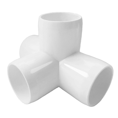 Fitting per tubi in PVC SCH40 con connettore a gomito a 4 vie in PVC ASTM 1/2&quot;-12&quot; di spessore