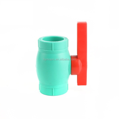 Valvola a sfera PPR da 40 mm in bianco/verde con presa/connessione a filo