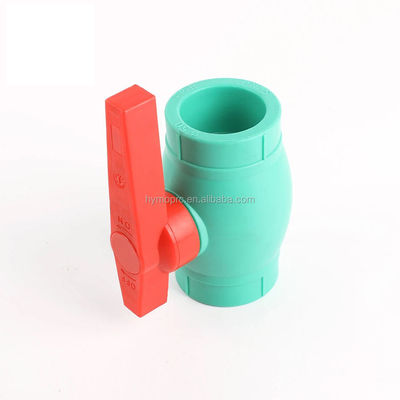 Valvola a sfera PPR da 40 mm in bianco/verde con presa/connessione a filo