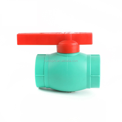 Valvola a sfera PPR da 40 mm in bianco/verde con presa/connessione a filo