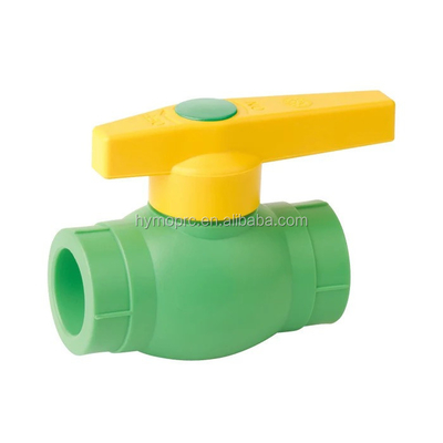 Valvola a sfera PPR da 40 mm in bianco/verde con presa/connessione a filo