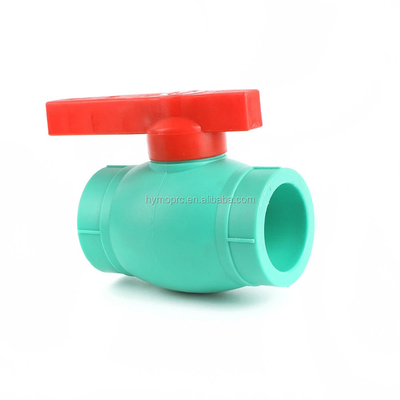 Valvola a sfera PPR da 40 mm in bianco/verde con presa/connessione a filo