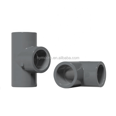 Bianco Grigio Blu Colore PN10 UPVC Tee per impianti idraulici di approvvigionamento idrico nella norma DIN