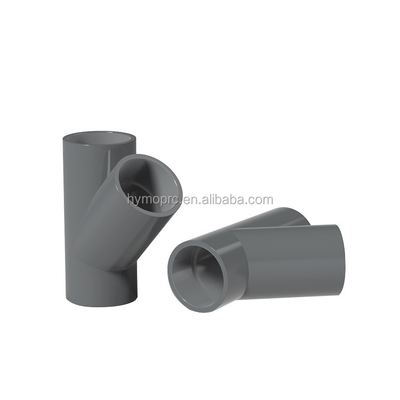 Bianco Grigio Blu Colore PN10 UPVC Tee per impianti idraulici di approvvigionamento idrico nella norma DIN