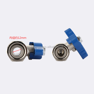 Valvola a sfera minore in acciaio inossidabile ASTM/DIN Standard PEX placcata in nichel per tubi di gas di rame
