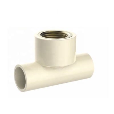 Lunghezza standard Valvola a sfera in CPVC Crema colore Fittings per tubi in CPVC con offerta di campione gratuito
