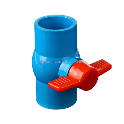 ANSI Plastico idraulico con spessore standard 1&quot; ANSI PVC Valvola a sfera Blu 1/2 presa