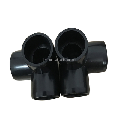 PVC nero 3-way gomito per 1/2 &quot;a 1&quot; raccordi per tubi personalizzabili OEM ODM