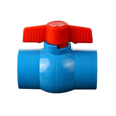 ANSI Plastico idraulico con spessore standard 1&quot; ANSI PVC Valvola a sfera Blu 1/2 presa