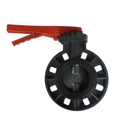 OEM UPVC Butterfly Valve DN 150 Doppia flangia Potenza idraulica per applicazioni generali