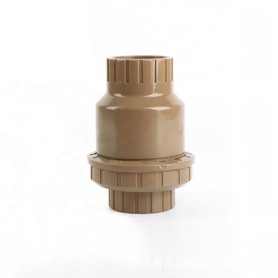 Valvola di controllo a sfera in PVC verticale di colore marrone da 1 pollice con pressione 1.0MPA