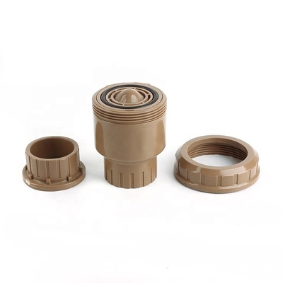 Valvola di controllo a sfera in PVC verticale di colore marrone da 1 pollice con pressione 1.0MPA