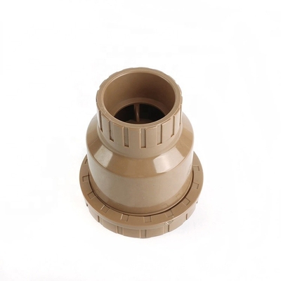 Valvola di controllo a sfera in PVC verticale di colore marrone da 1 pollice con pressione 1.0MPA