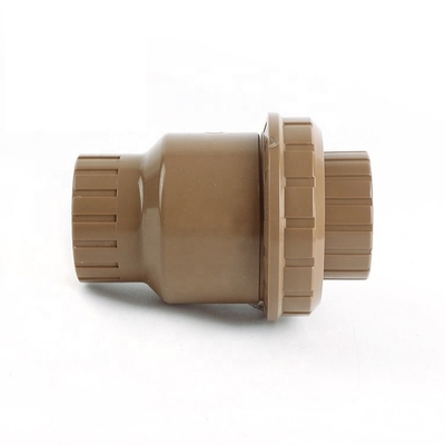 Valvola di controllo a sfera in PVC verticale di colore marrone da 1 pollice con pressione 1.0MPA