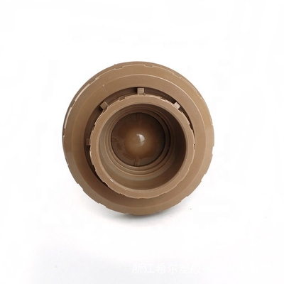 Valvola di controllo a sfera in PVC verticale di colore marrone da 1 pollice con pressione 1.0MPA