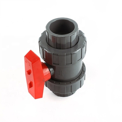 Valvola a sfera di PVC a doppia unione per tubi da 1 pollice a pressione 1.0MPA e anello O EPDM