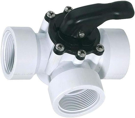 Valvola a sfera in PVC a 3 vie per piscine Medi idraulici per acqua Applicazione generale OEM