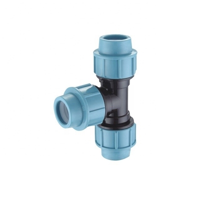 Fittings per tubi di plastica per acqua Fittings per tubi di HDPE PN10 PP Fittings di compressione e inserto in ottone