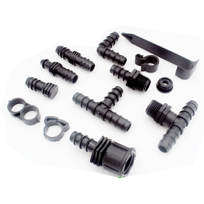 Fittings di irrigazione a goccia blu da 20 mm e 16 mm Anello di pinza in plastica per tubi a goccia PE