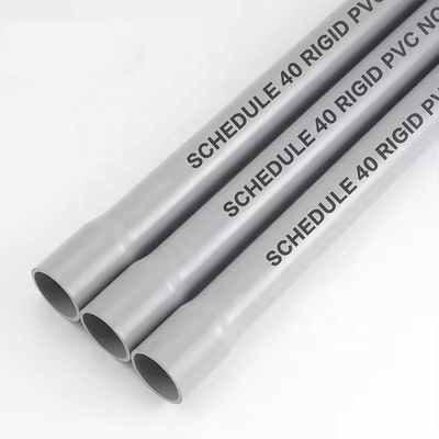 Lunghezza 10 piedi Schedule 40 PVC Grigio Standard Tubo di condotto filo elettrico campana fine 1&quot; PVC