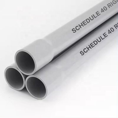Lunghezza 10 piedi Schedule 40 PVC Grigio Standard Tubo di condotto filo elettrico campana fine 1&quot; PVC