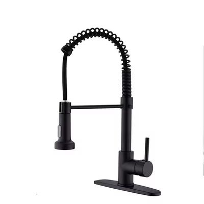 Faucet da cucina in acciaio inossidabile classico a manico singolo con nucleo di valvola in ceramica e luce a LED